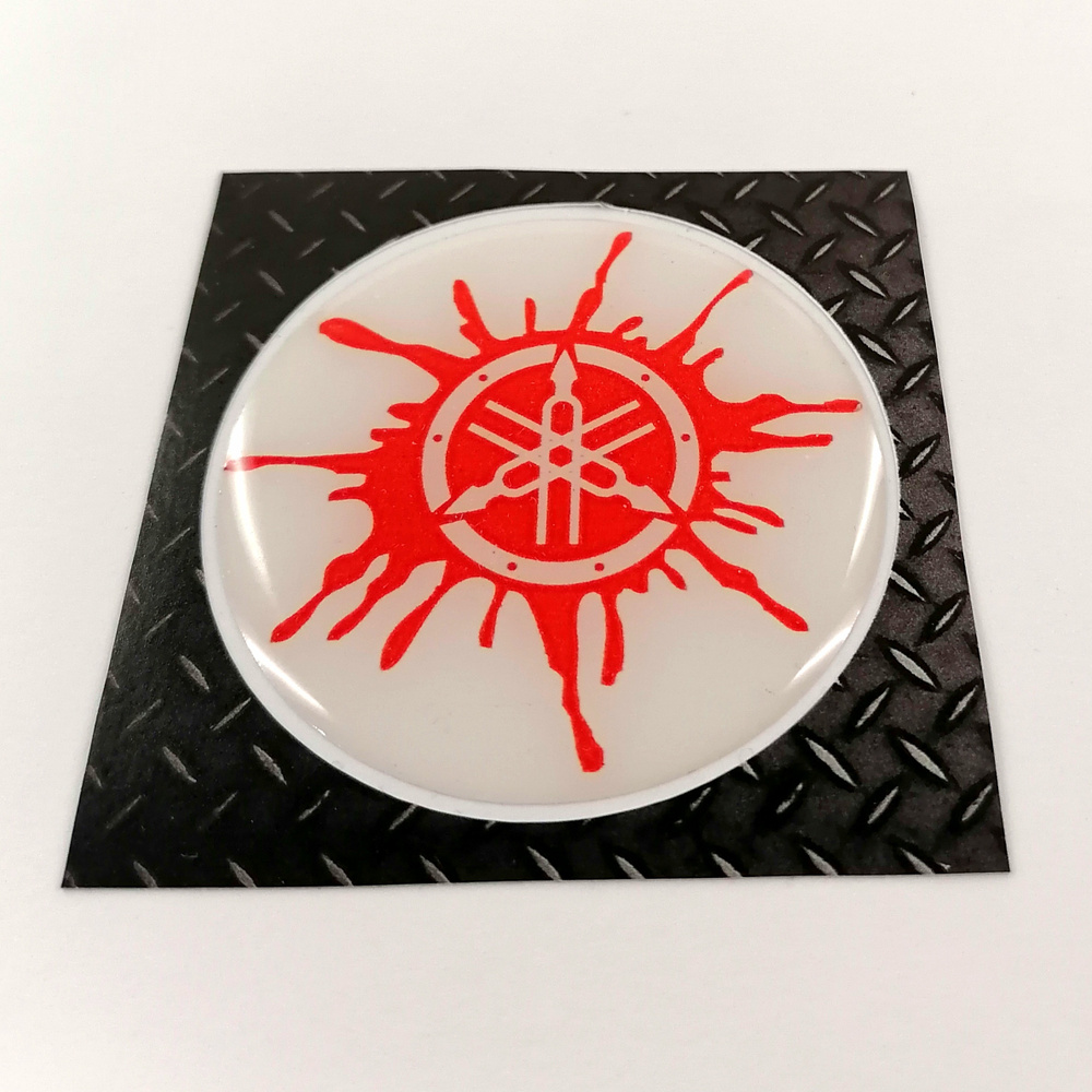 Наклейка объемная полиуретановая Ямаха (Yamaha) logo круг - купить по ...