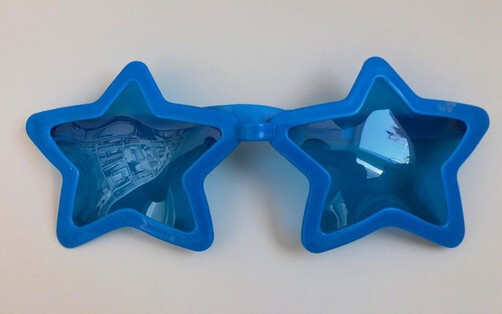 Карнавальные очки Макси Звезда голубые, 27см. #1