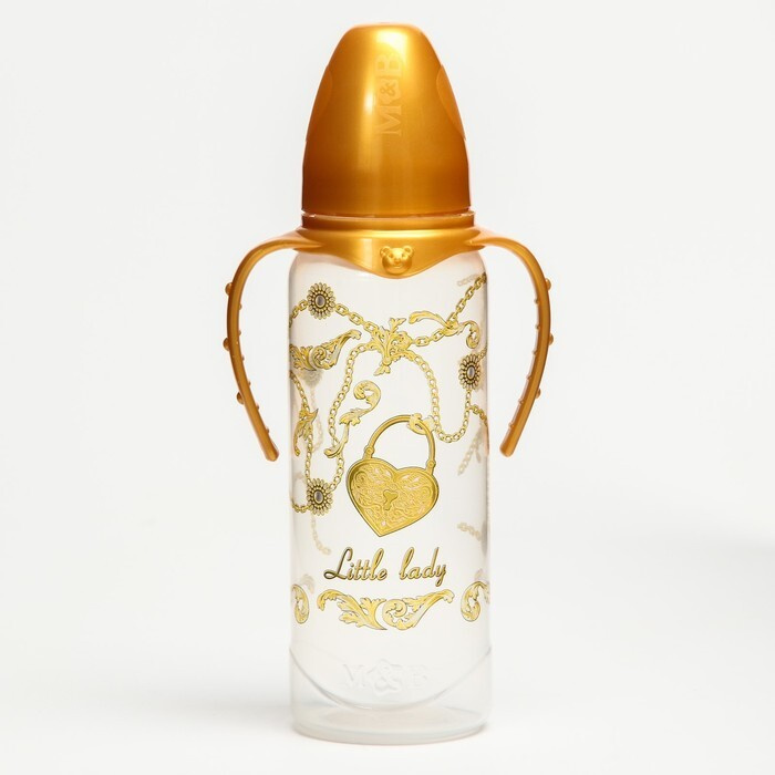 Бутылочка для кормления ttle lady классическая, с ручками, 250 мл, Золотая коллекция  #1