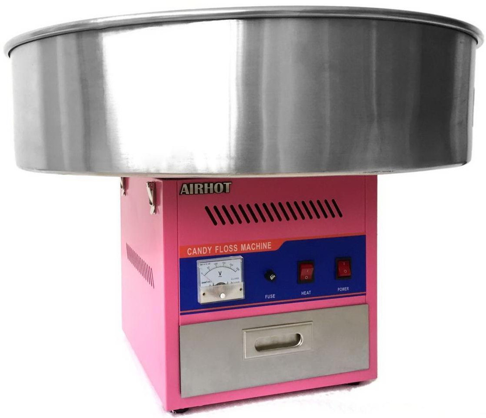 Аппарат, машина для приготовления сахарной ваты AIRHOT CF-2 розовый с увеличенной чашей 730 мм. Товар #1