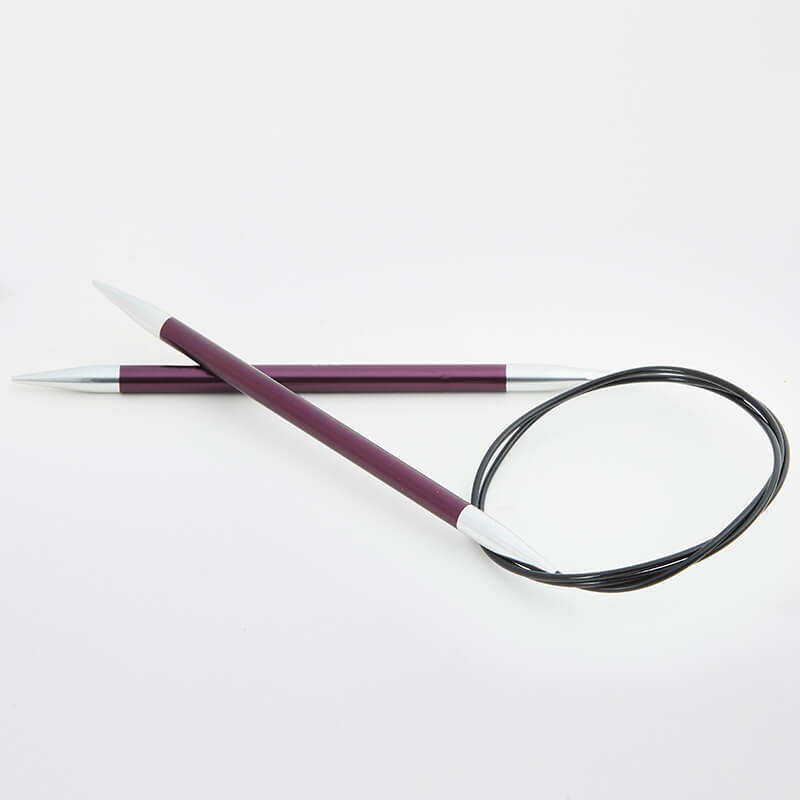 Спицы для вязания круговые Zing KnitPro 6 мм 60 см, пурпурный бархат (47103)  #1