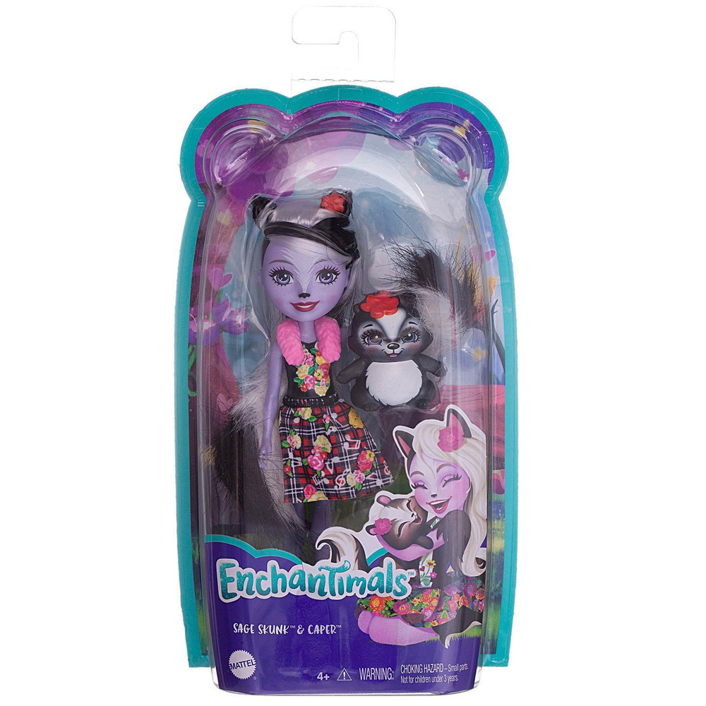 Кукла Mattel Enchantimals Сэйдж Скунси и Кейпер с питомцем #1