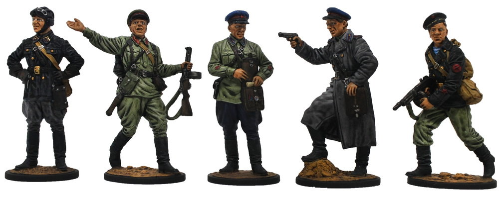 "Вторая мировая война, Красная Армия" №7ЕК (5 п1) набор оловянных солдатиков полуколлекционный покрас #1