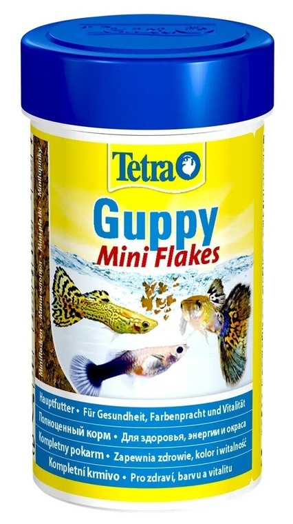 Tetra Guppy Mini Flakes 250мл/75г корм для гуппи и других живородящих рыб в форме  #1
