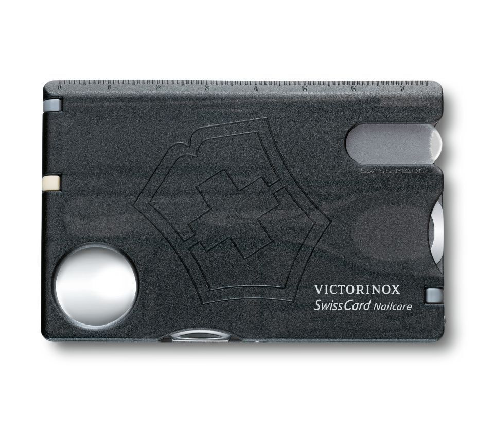 Швейцарская карточка Victorinox SwissCard Nailcare Black (0.7240.T3) 13 функций. Стеклянная пилка для #1