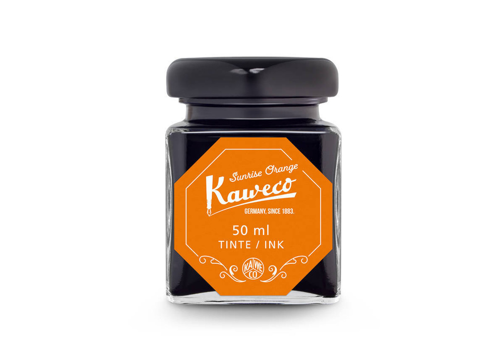 Чернила для перьевой ручки Kaweco, для заправки картриджа, 50 мл. в стекле, цвет оранжевый закат  #1