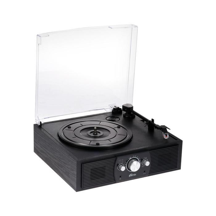 Проигрыватель виниловых дисков Ritmix LP-200B, 10 Вт, 3 скорости, BT, AUX, FM, RCA, черный  #1