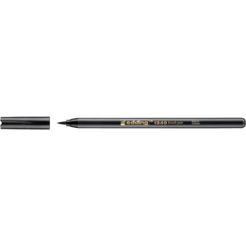 Ручка-кисть капиллярная Edding 1340/1 (1-4мм) черная #1