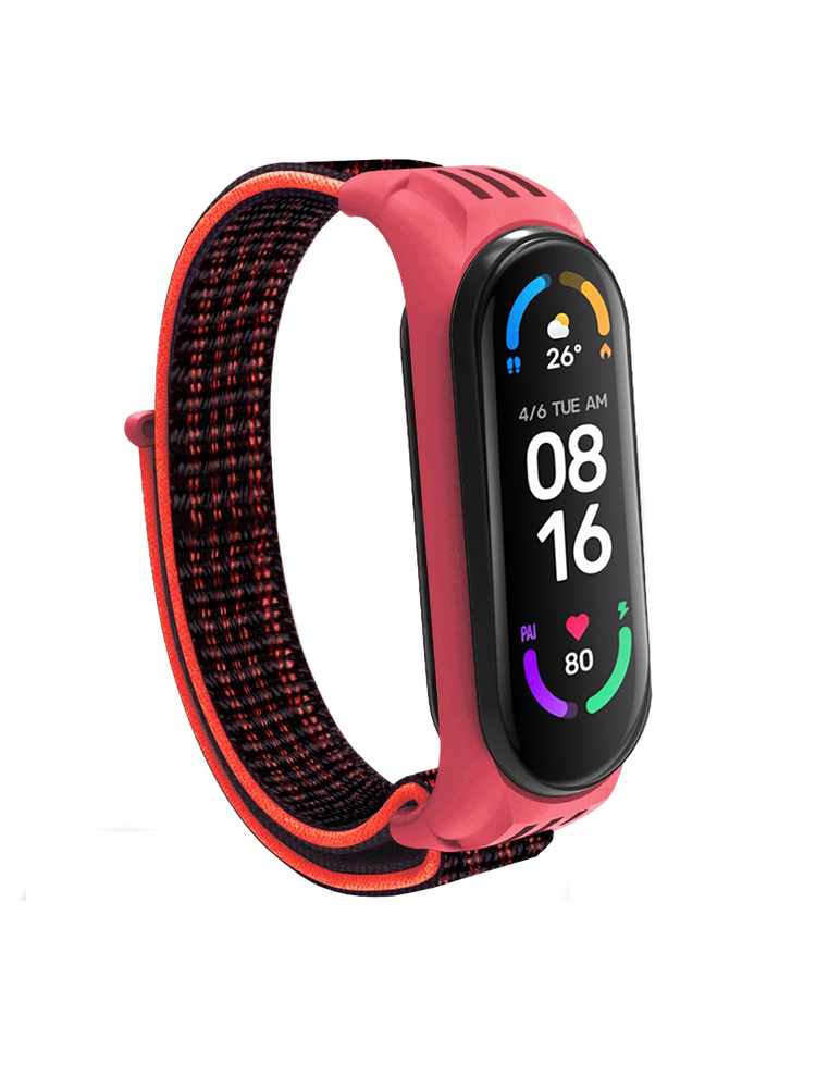 Ремешок для Xiaomi Mi Band 3 / 4 / 5 / 6 / 7 тканевый спортивный для фитнес-браслета Ми Бэнд  #1