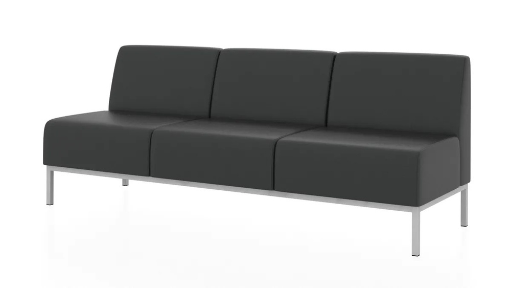 ТМ ДЭФО Секция модульного дивана, механизм Нераскладной, 180х62х77 см,черный  #1