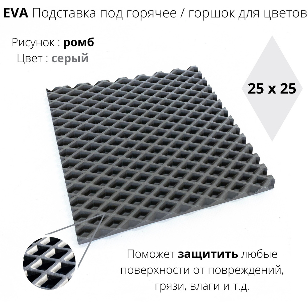 EVA-ART Подставка под горячее "Соты", 25 см х 25 см, 1 шт #1