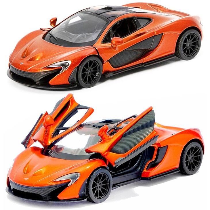 Машинка металлическая Kinsmart 1:36 McLaren P1 5393DKT инерционная, двери открываются / Оранжевый  #1