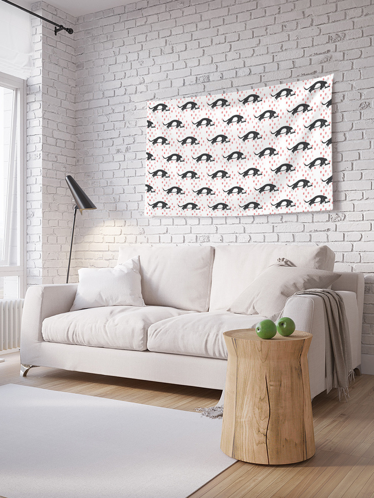 Горизонтальное фотопанно на стену JoyArty "Спящий кот", из ткани, 100х150 см  #1
