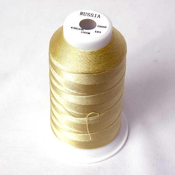 Нитки 40 капрон для швейной машинки (65К-1000м)(арт.103) цв.молочный  #1