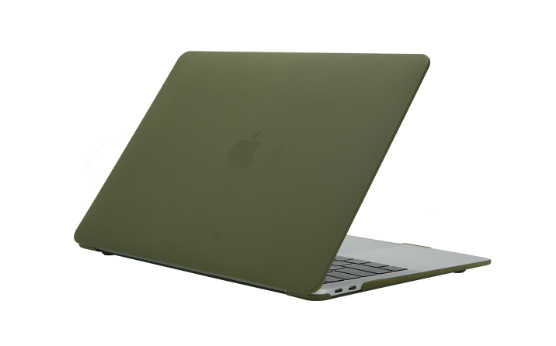 Чехол MacBook Pro 16 A2141 (2019) прозрачный пластик матовый бренд BRONKA (хаки)  #1