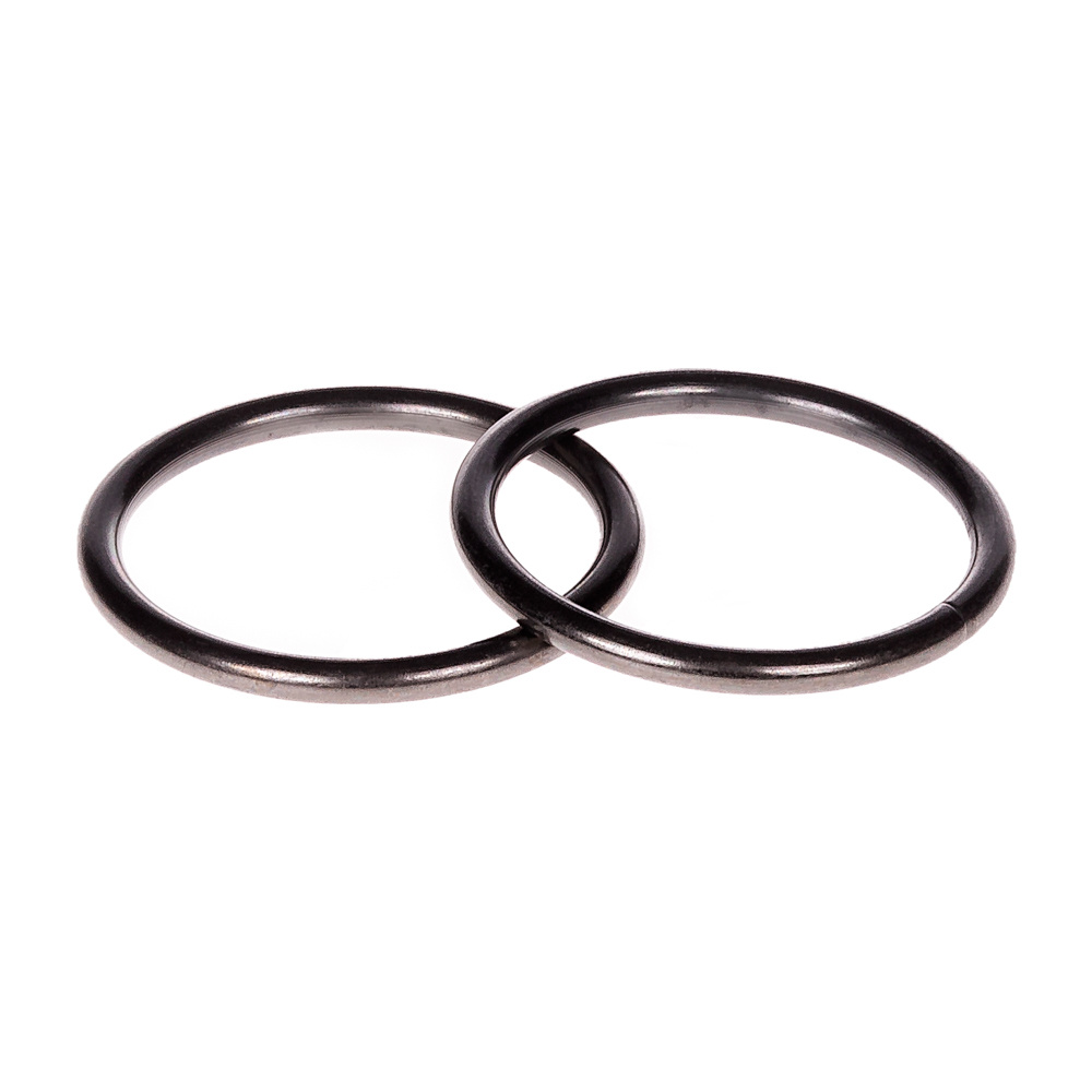 816-011 Стальные разъемные кольца для изготовления деталей сумок и портфелей 40 х 4 мм цвет черный никель #1
