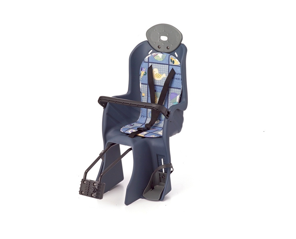 Кресло детское заднее max 22кг, рег. ног, подголовник, рук-ка для ребёнка, пластик, синие  #1