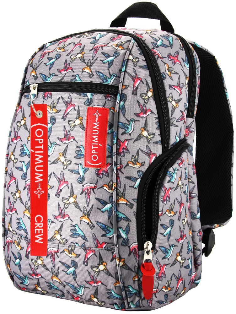 Рюкзак женский мужской детский для девочки мальчика школьный городской Custom RL, колибри  #1