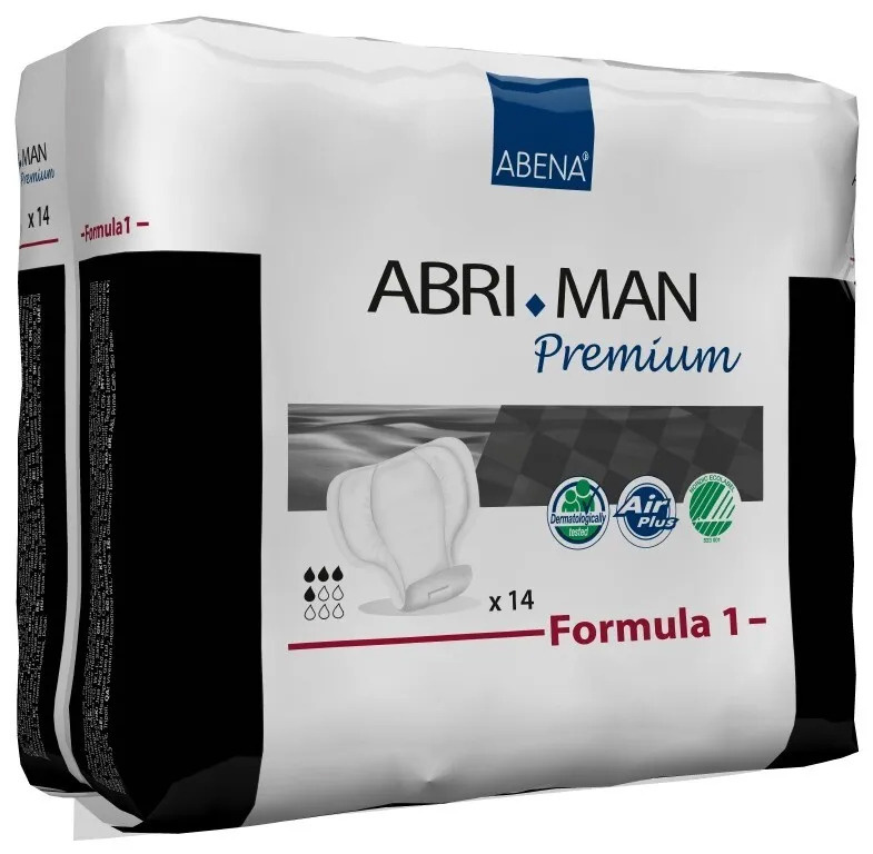 Мужские урологические прокладки Abena Abri-Man Premium Formula 1, 450 мл, 4 капли, 14 штук  #1