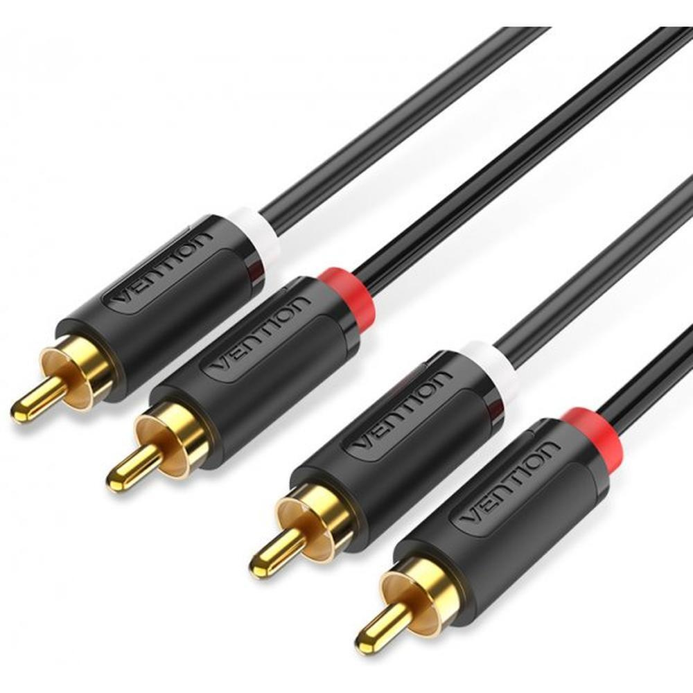 Кабель 2RCA M - 2RCA M, 3m Vention BCMBI черный #1