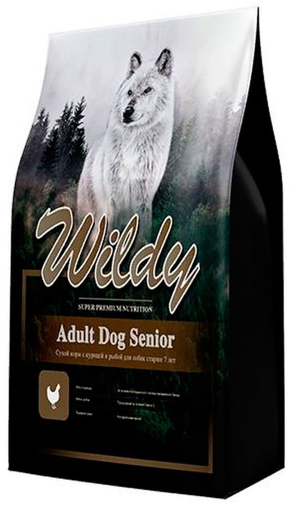 Сухой корм WILDY ADULT DOG SENIOR для пожилых собак всех пород старше 7 лет с курицей и рыбой (15 кг) #1