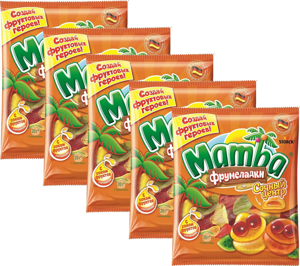 Мармелад Mamba Сочный центр, комплект: 5 упаковок по 70 г #1