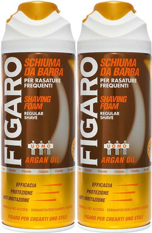 Пена для бритья Figaro Argan Oil защитная мужская 400 мл, комплект: 2 упаковки  #1