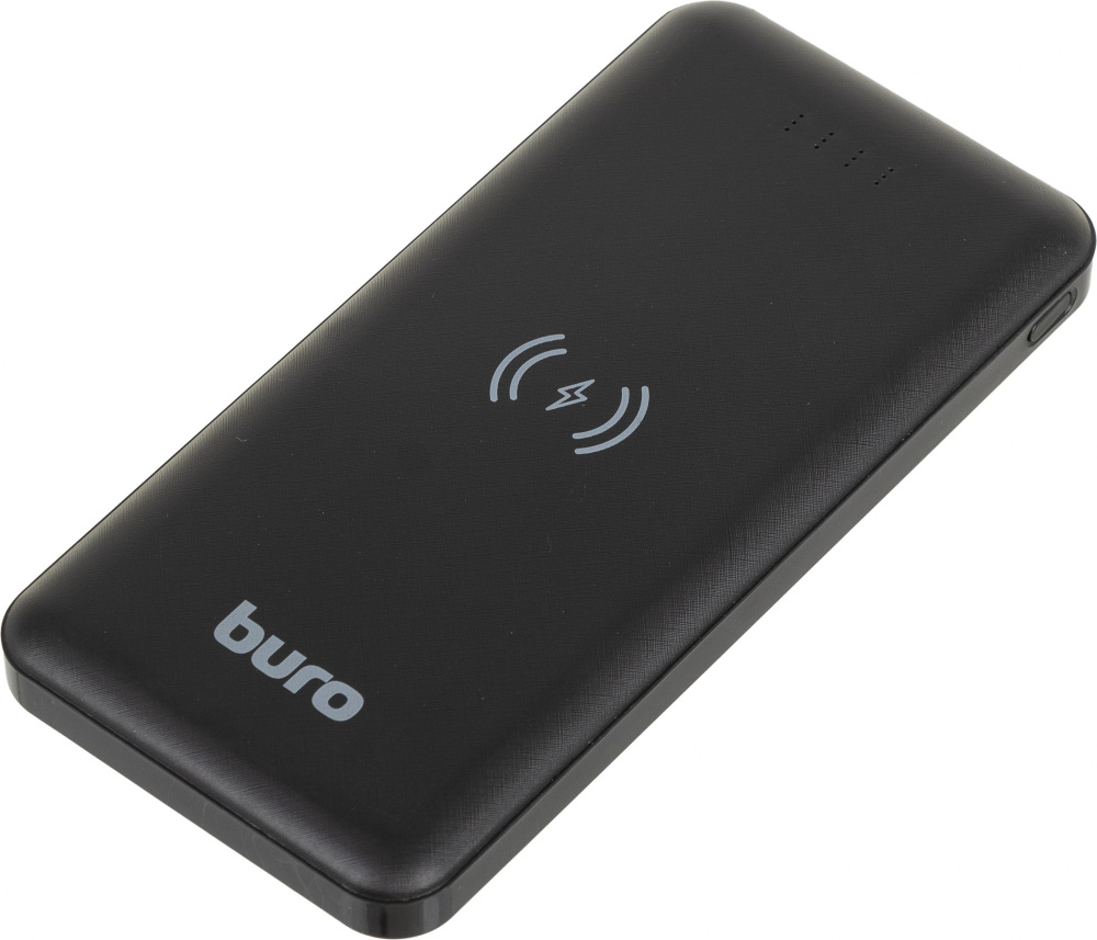 Мобильный аккумулятор Buro BPW10E 10000mAh 2A 2xUSB беспроводная зарядка черный (BPW10E10PBK)  #1