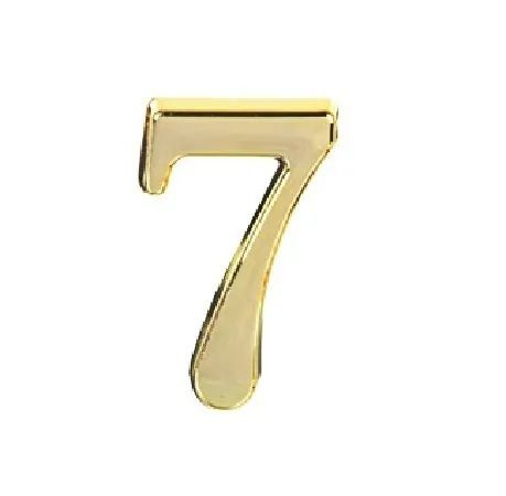Цифры на входную дверь квартиры самоклеящиеся, № 7, номер дверной на клеящейся основе для нумерации, #1