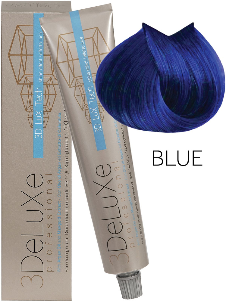 3DELUXE PROFESSIONAL Крем-краска для волос СИНИЙ, 100мл #1