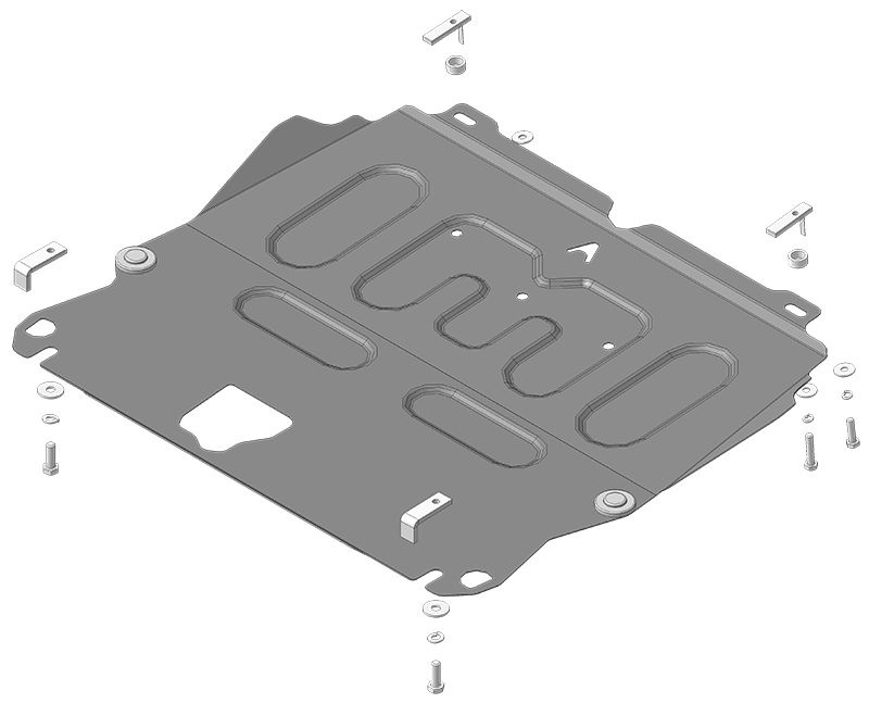 Стандартная защита АвтоСтандарт картера двигателя, кпп. 1,5 мм, сталь. для Nissan X-Trail 2010-2015,Nissan #1