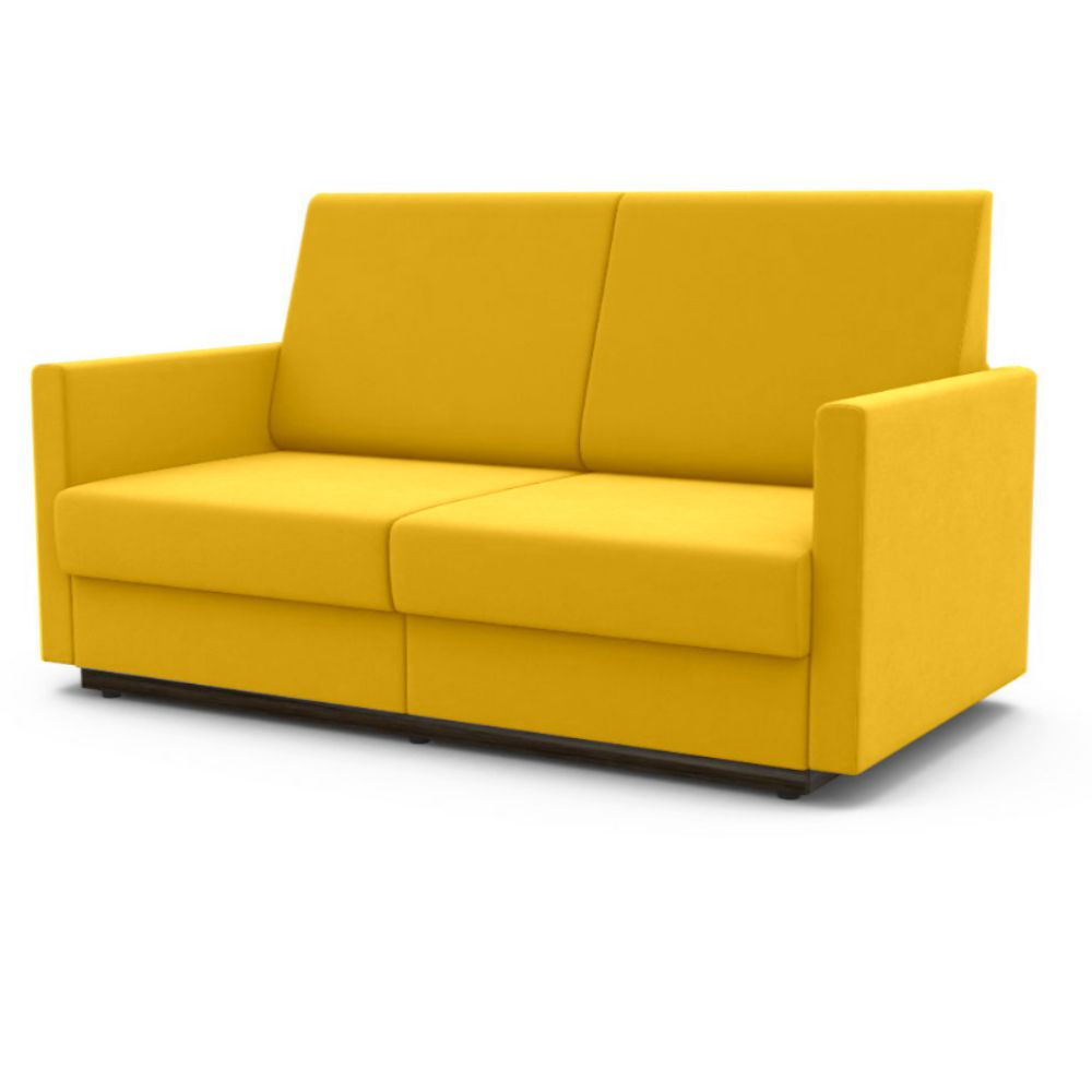 Диван-кровать Стандарт + ФОКУС- мебельная фабрика 156х80х87 см желтый текстурный  #1