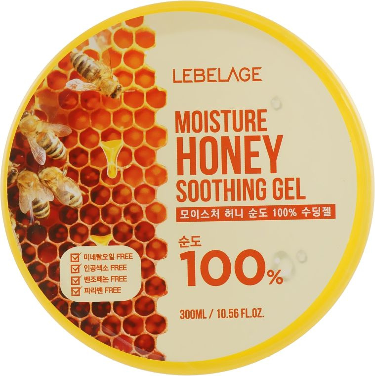 Lebelage Гель для лица и тела с экстрактом меда Moisture Honey 100% Soothing Gel, 300 мл  #1