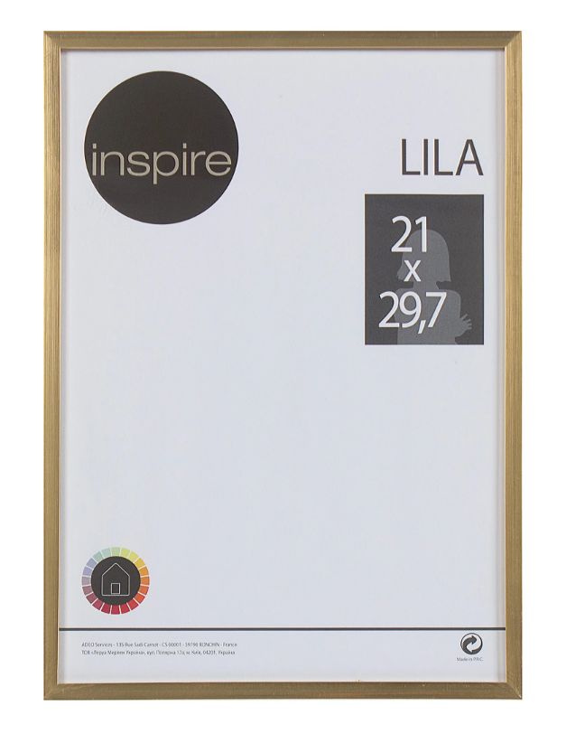 Рамка Inspire Lila 21х29.7 см цвет золото #1