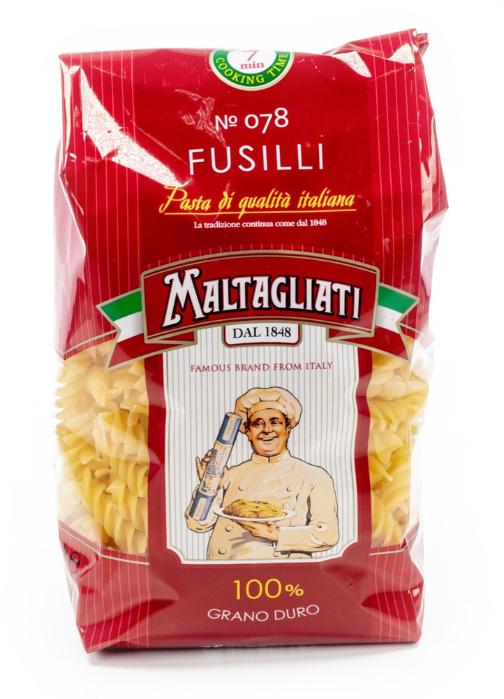 Макароны Maltagliati Fusilli №078 Фузилли спираль 450г #1