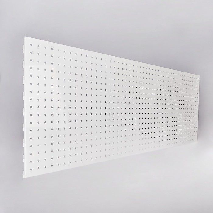 Панель для стеллажа, 35*101 см, перфорированная, шаг 2,5 см, цвет белый  #1