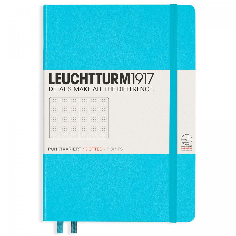 Записная книжка Leuchtturm Medium A5 Ice Blue твердая обложка 251 стр, 357480  #1