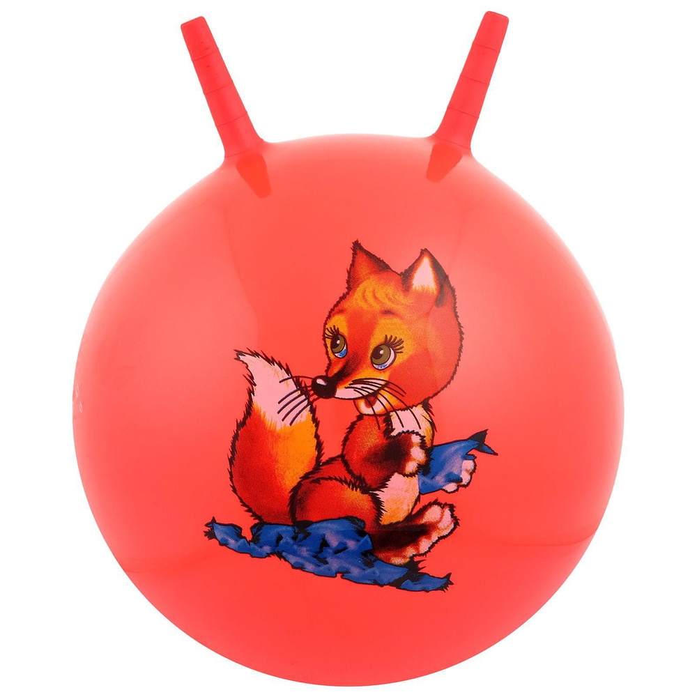 Мяч прыгун с рожками ZABIAKA "Сказочные истории" , диаметр 55 см , вес 420 г , цвет в ассортименте  #1