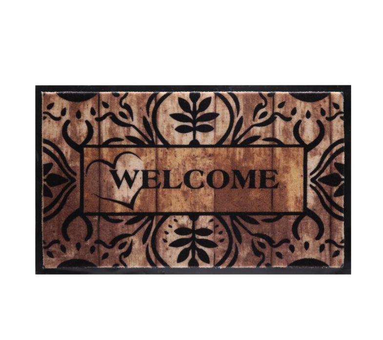 Коврик Inspire Welcome 45x75 см полиэстер на ПВХ цвет коричневый #1