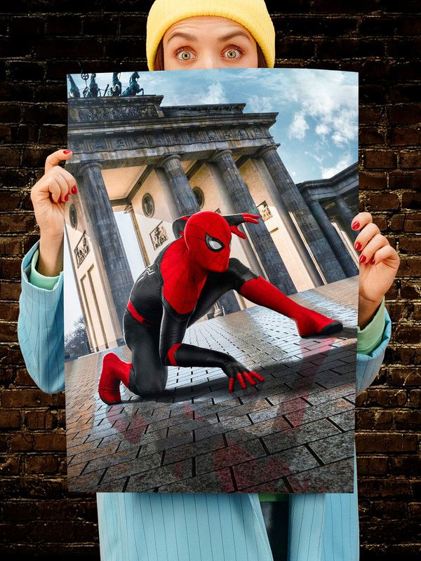 Постер интерьерный Человек паук 6, 70х46 см. Матовый яркий. Спайдермен Spider man  #1