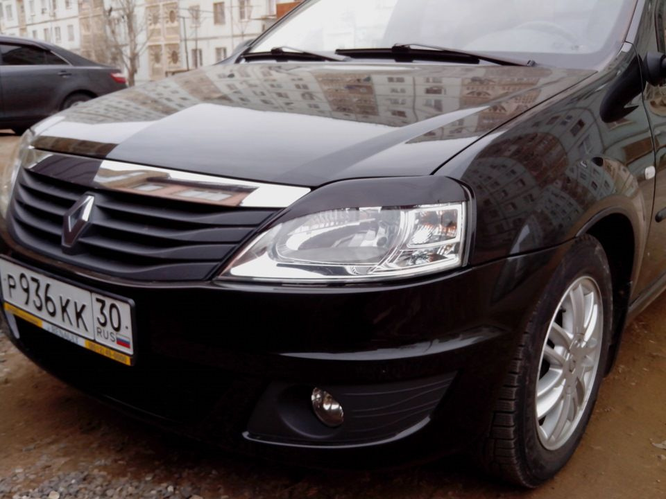 Реснички на Фары - Renault Logan Рестайлинг 2009 - 2014 / Рено логан Рестайлинг с 2009-2014  #1