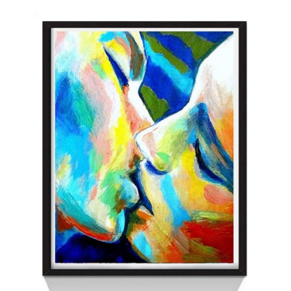 Алмазная мозаика " Поцелуй" на холсте 30х40см, полная выкладка  #1