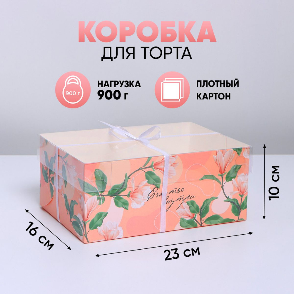 Коробка для десертов, 6 капкейков 23 х 16 х 10 см #1