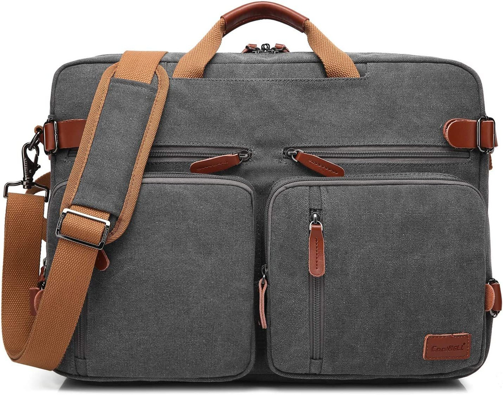 Трансформируемый портфель - сумка для ноутбука 17,3 дюйма для мужчин и женщин. Городской рюкзак с отделением #1