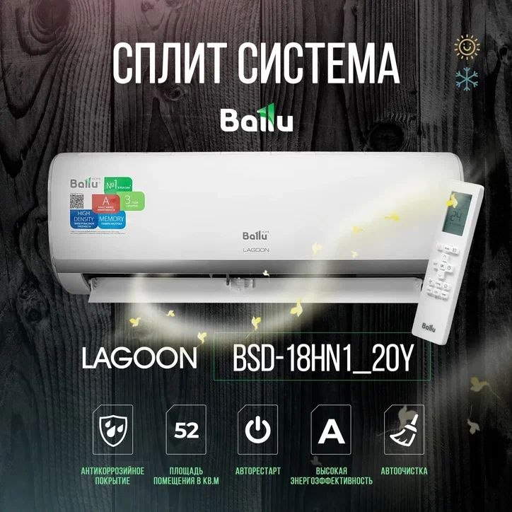 Сплит-система Ballu Lagoon BSD-18HN1_20Y, для помещения до 52 кв.м. #1