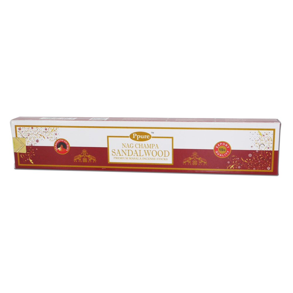 Благовония Ppure Nag Champa Sandalwood (Чампа Сандал)15г., 12 палочек #1