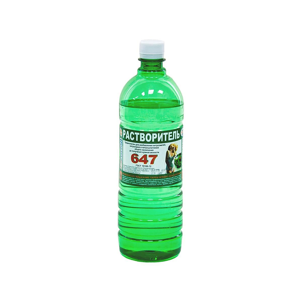 ПОЛИХИМ 647 Разбавитель растворитель эмалей и автоэмалей универсальный бутыль 1 л.  #1
