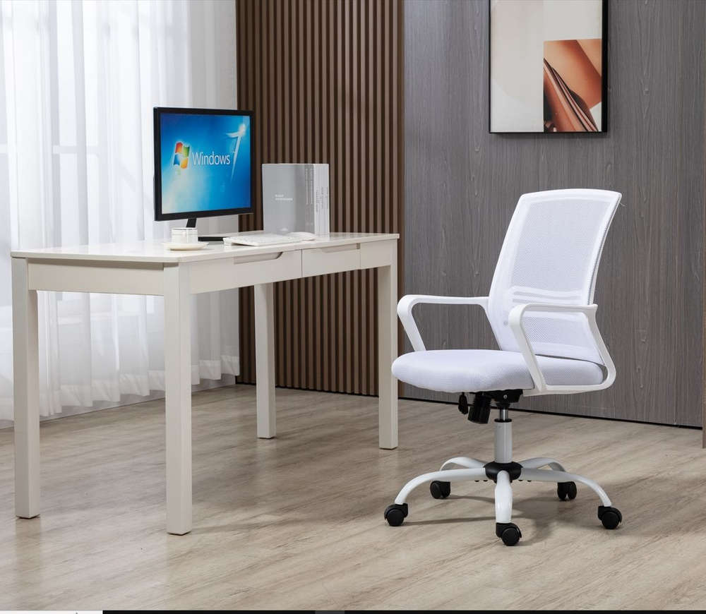Guocai Офисное кресло Кресло компьютерное, в офис, белый #1