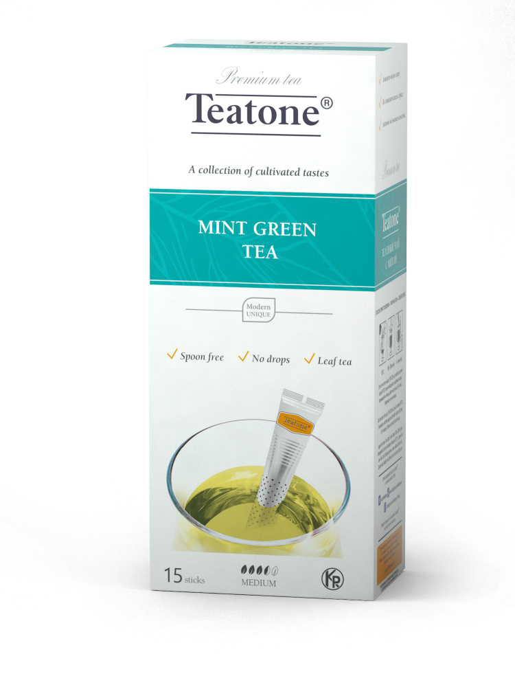 Чай зеленый с мятой Teatone 15 стиков #1