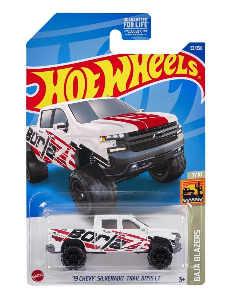 HCW64 Машинка металлическая игрушка Hot Wheels коллекционная модель 19 CHEVY SILVERADO TRAIL BOSS LT #1